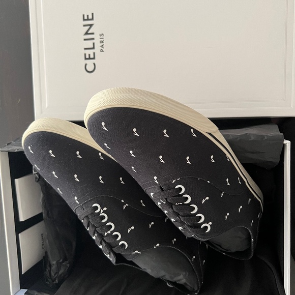 CELINE Elliott Low Lace canvas mens shoes - Picture 1 of 6